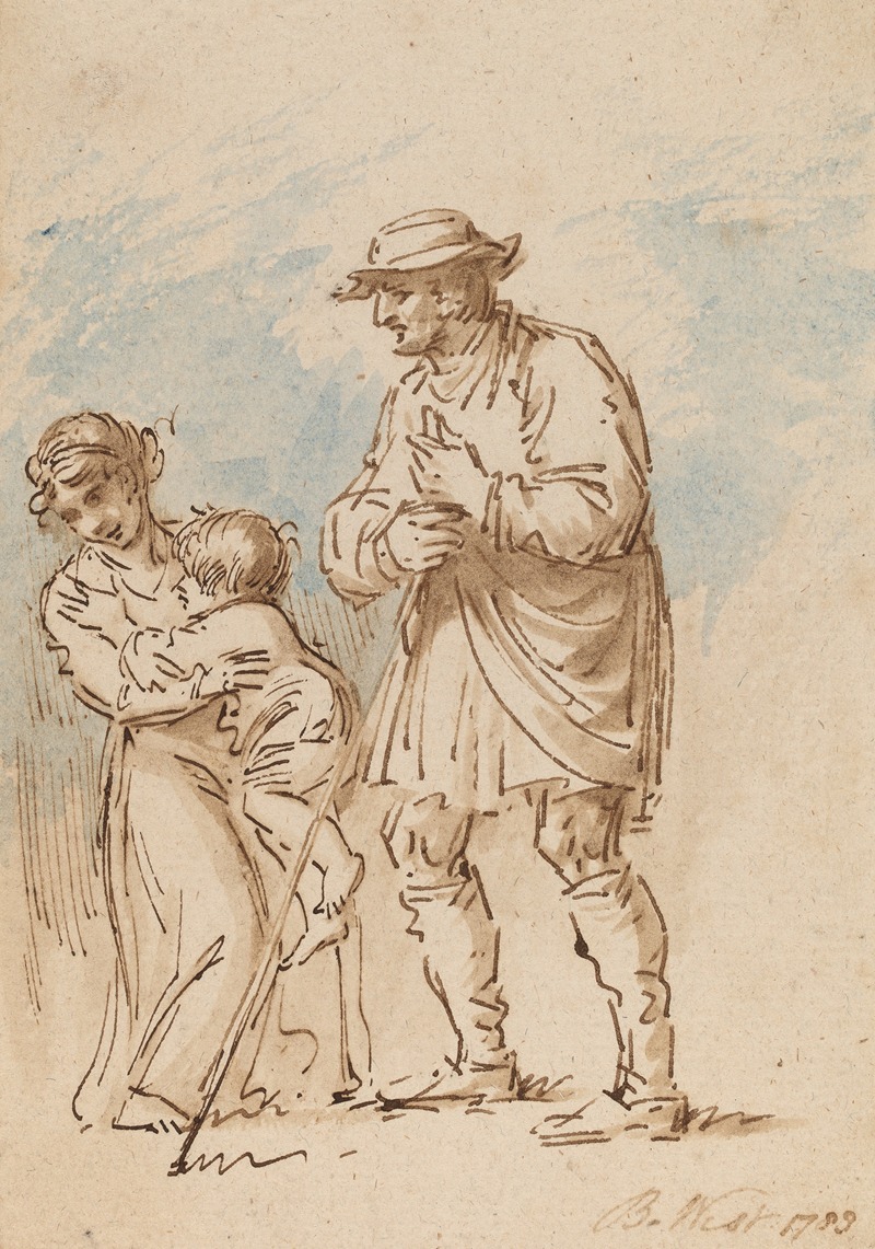 Vagabond Family (recto) by Бенджамин Уэст, 1788 — digital art print download