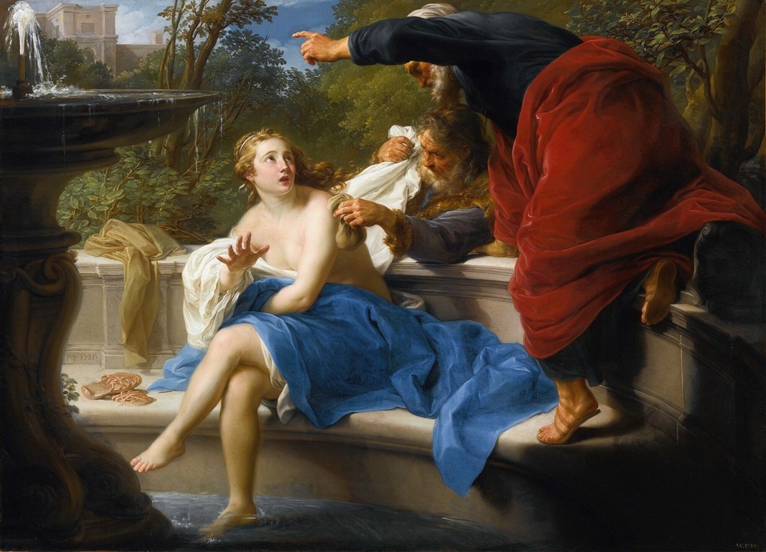 Susanna And The Elders by Помпео Батони, 1751 — digital art print download