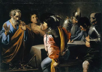 The Denial Of Peter by Валентин де Булонь — digital art print download