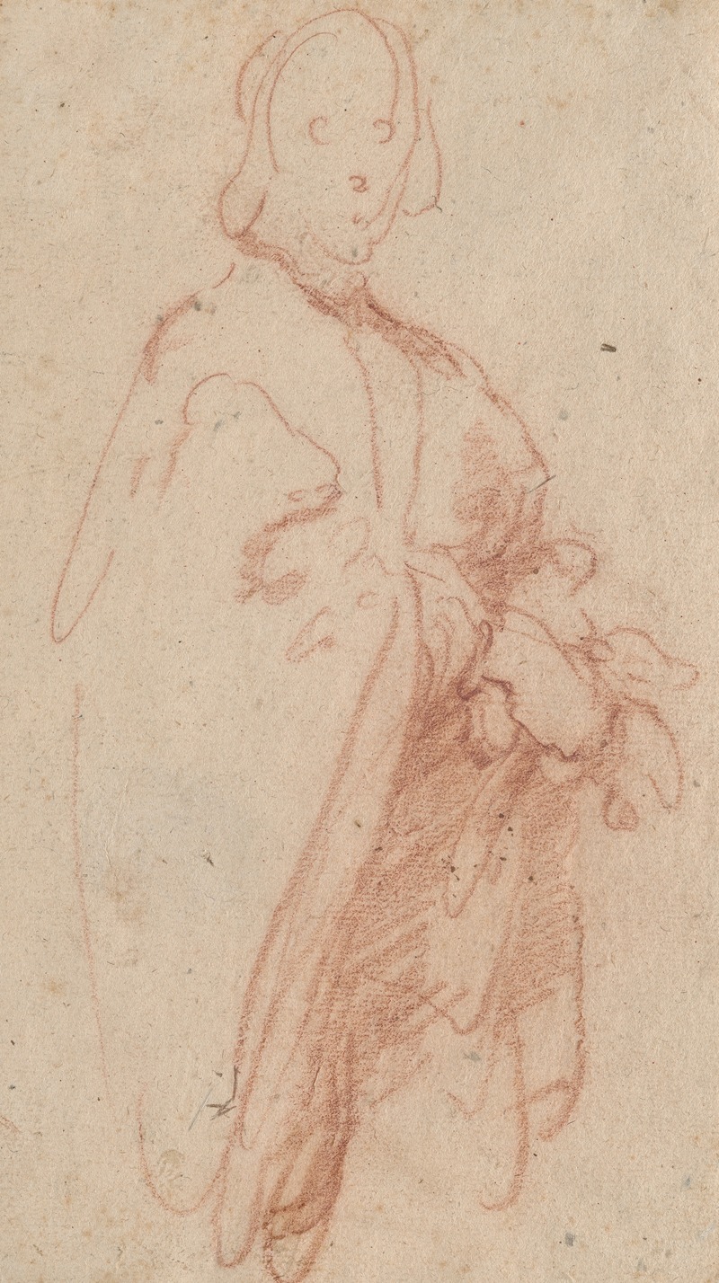 A Standing Man with Cloak and Gloves — Бернардо Строцци