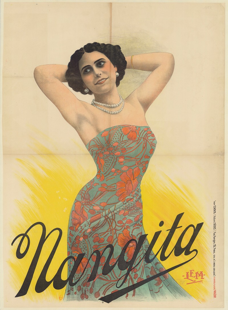 Nangita by Imp. Chaix, 1902 — digital art print download