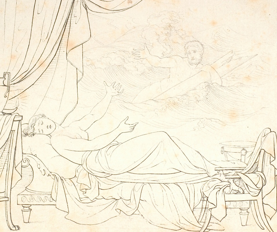 Alcyones drømmesyn by Кристиан Готтлиб Кратценштейн-Стуб, 1810 — digital art print download