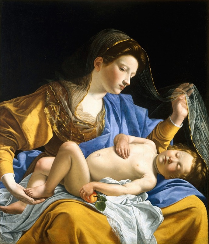 The Virgin with the Sleeping Christ Child — Orazio Gentileschi