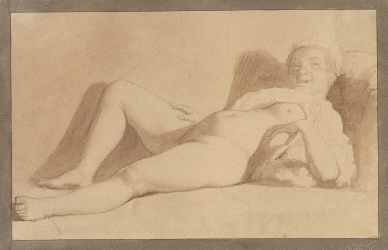 Reclining Female Nude by Кристоффер Вильгельм Эккерсберг, 1807 – 1810 — digital art print download