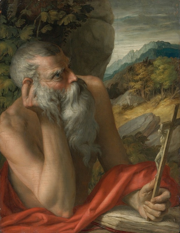 Saint Jerome by Circle Of Parmigianino — digital art print download