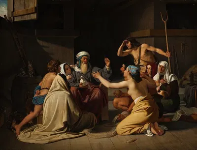 Noah And His Family In The Ark by Дитлев Блунк, 1835 — digital art print download