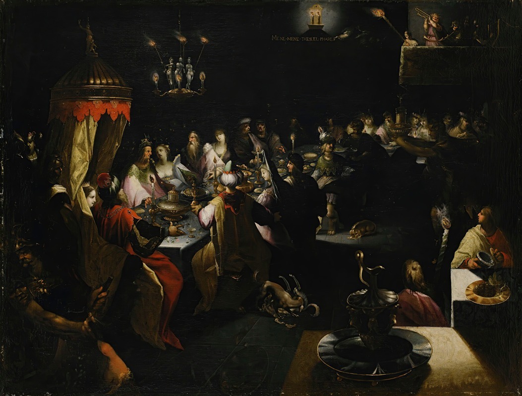 The Feast Of belshazzar by Follower Of jan Harmensz. Muller — digital art print download