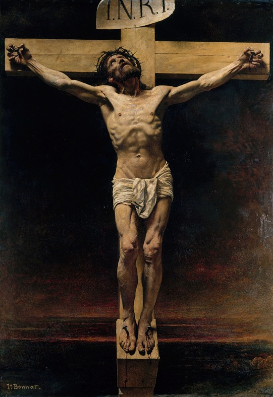 Le Christ en croix by Леон Боннат, 1874 — digital art print download