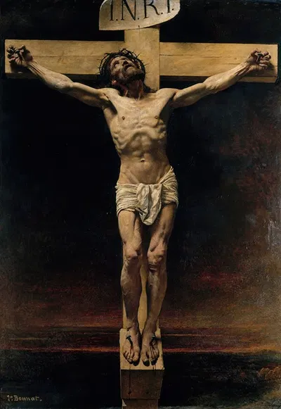 Le Christ en croix by Léon Bonnat, 1874 — digital art print download