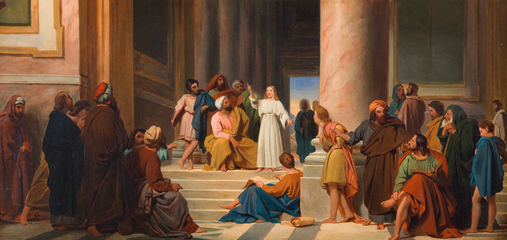 Jesus among the doctors by Мишель-Мартен Дроллинг, 1837 — digital art print download