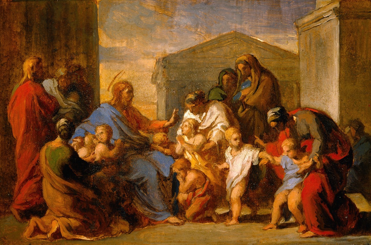 Christ Blessing The Children by Винченцо Камучини — digital art print download