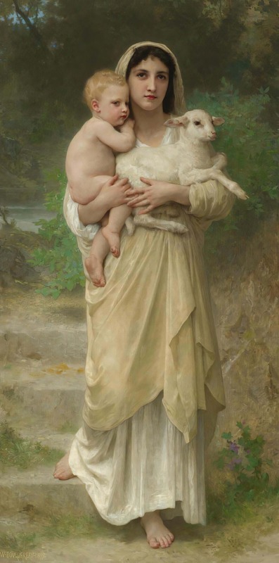 Les Agneaux by William Bouguereau, 1897 — digital art print download