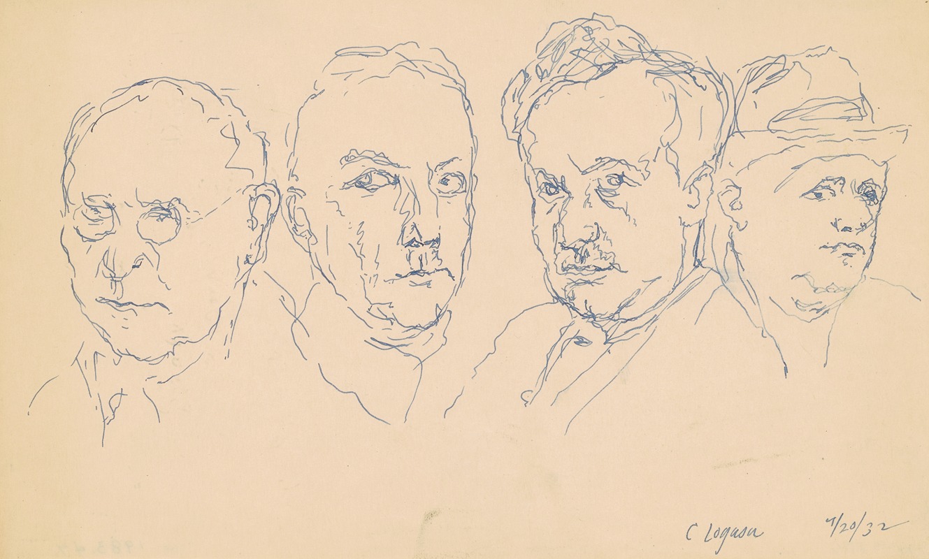 Four Men by Charles Logasa, 1932 — digital art print download