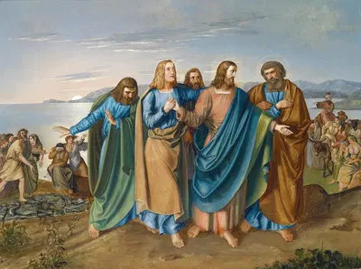Jesus At The Sea Of galilee by Carl Oesterley — digital art print download