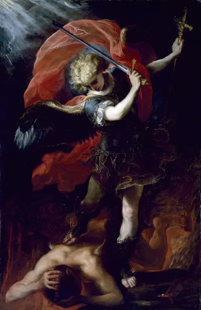 Saint Michael the Archangel by Клаудио Коэльо — digital art print download