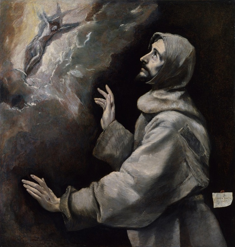 Saint Francis Receiving The Stigmata by Эль Греко (Доменикос Теотокопулос) — digital art print download