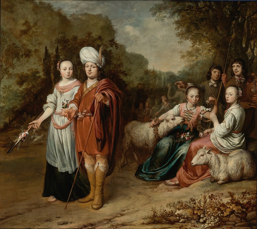 Jacob And Rachel by Гербранд ван ден Эйкхаут, 1660 — digital art print download