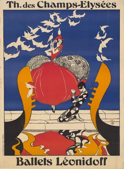 Théâtre des Champs-Élysées. Ballet Léonidoff by Imp. H. Chachoin, 1922 — digital art print download