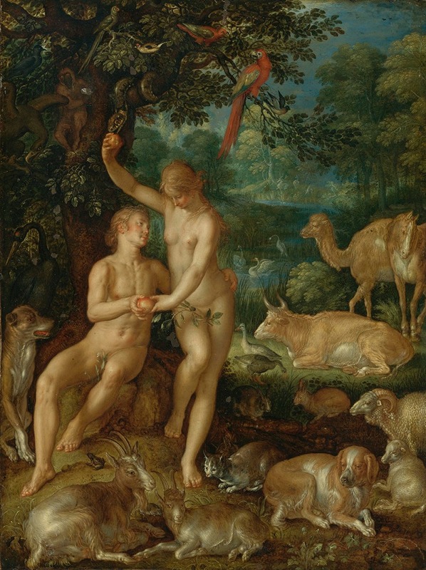 Adam And Eve by Иоахим Втеваль — digital art print download