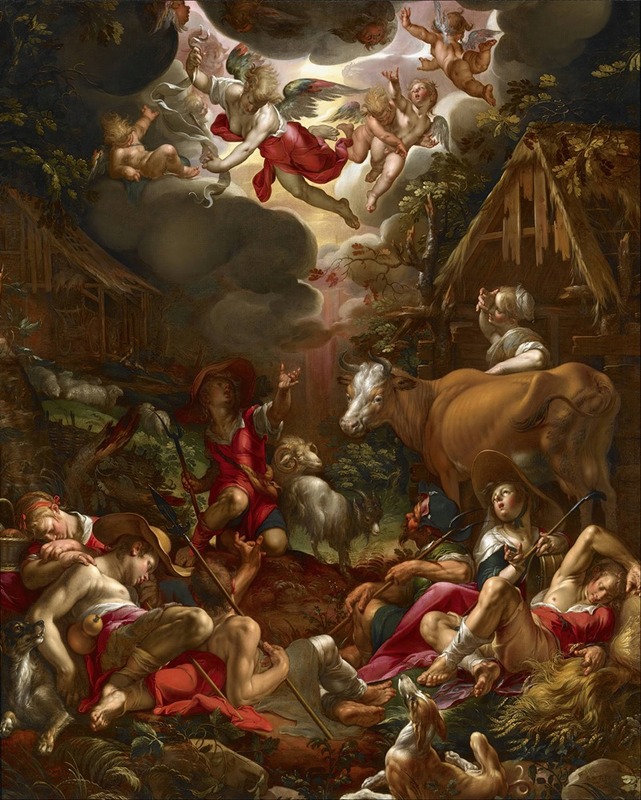 Annunciation To The Shepherds by Иоахим Втеваль — digital art print download