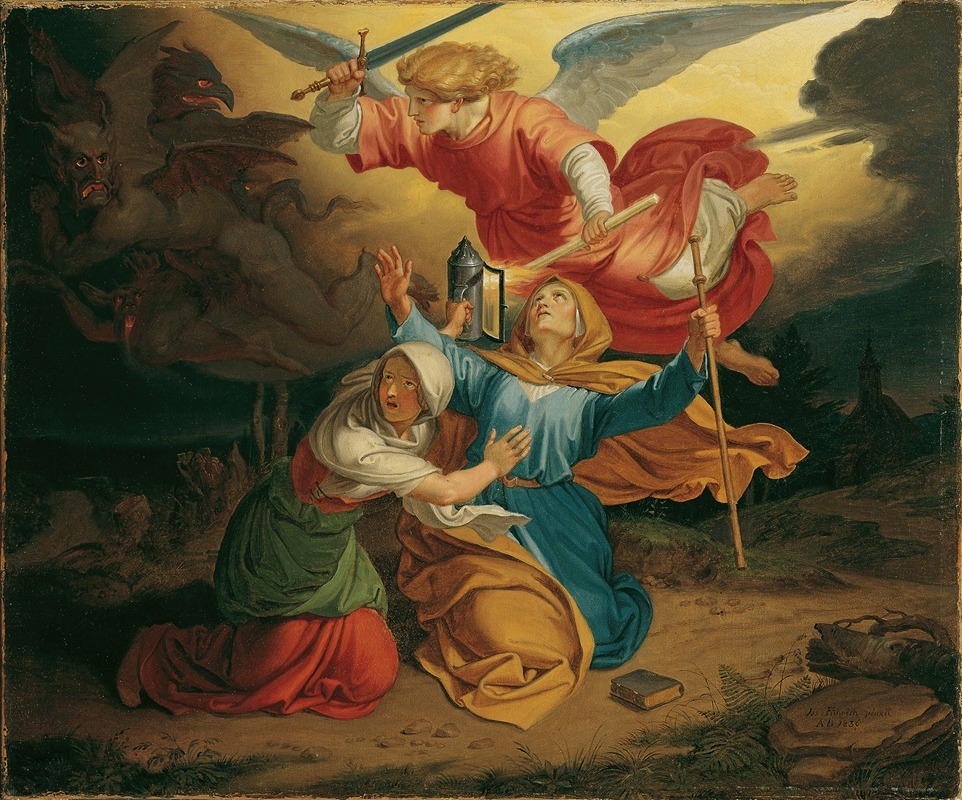 Versuchung Der Heiligen Gudula by Иосиф фон Фюрих, 1836 — digital art print download