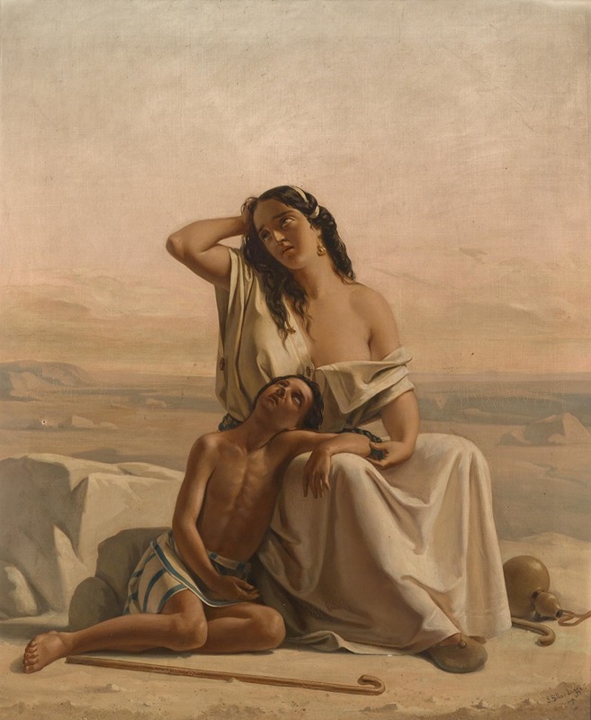Hagar And Ishmael In The Desert — Luigi Alois Gillarduzzi