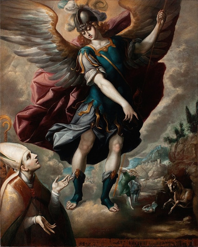 Saint Michael And The Bull by Sebastián López de Arteaga — digital art print download