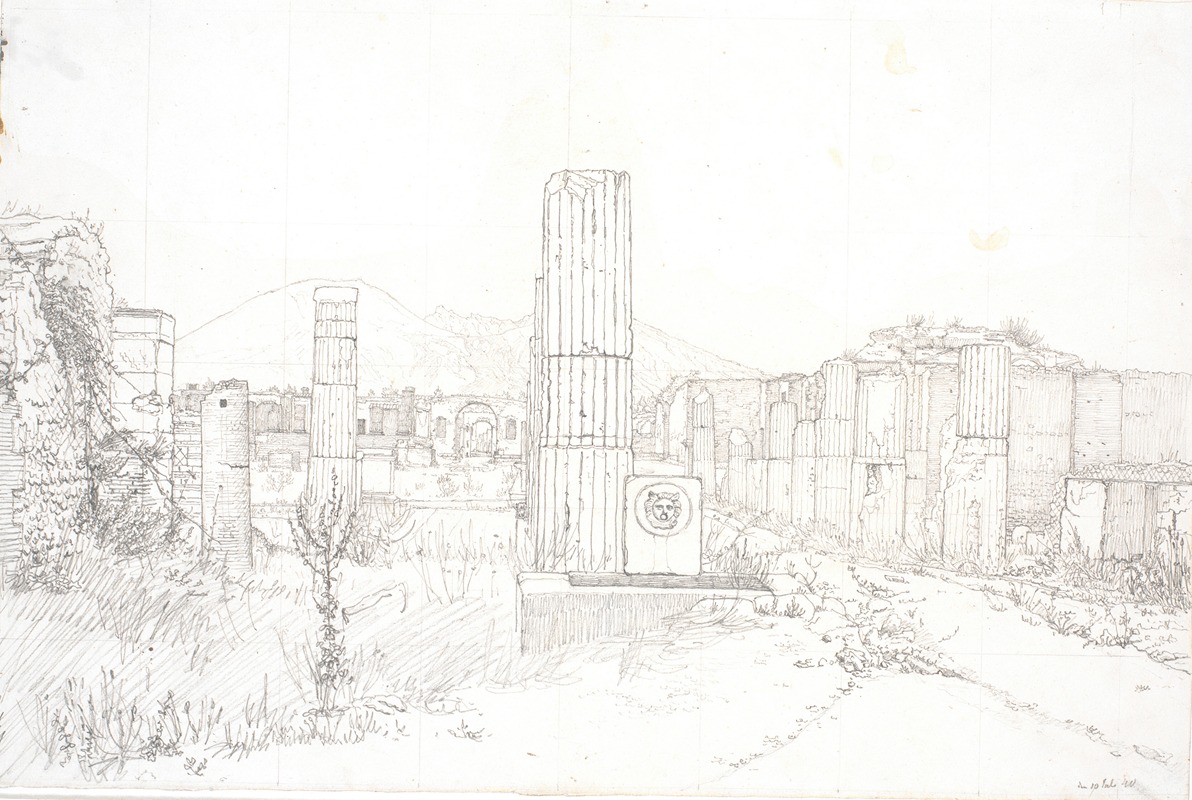 Parti af Forum i Pompeji by Кристен Кёбке, 1840 — digital art print download