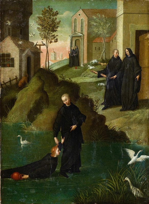 Saint Maur Rescuing Saint Placid from Drowning — Benvenuto Tisi (Il Garofalo)