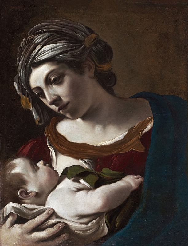 Virgin and Child by Гверчино, 1621 – 1622 — digital art print download