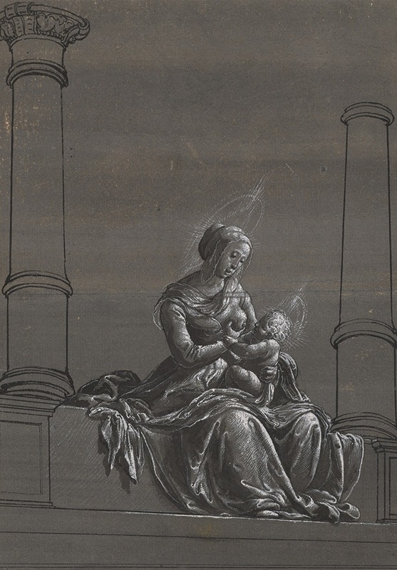 Maria mit Kind zwischen Säulen — Hans Holbein The Younger