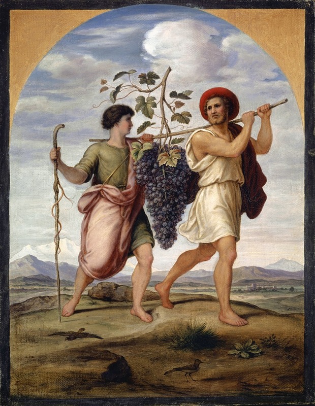 The Explorers of Canaan by Иоганн Генрих Фердинанд Оливье, 1840-1845 — digital art print download