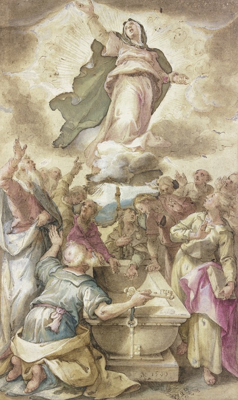 Assumption of Mary by Hans Rottenhammer, 1599 — digital art print download