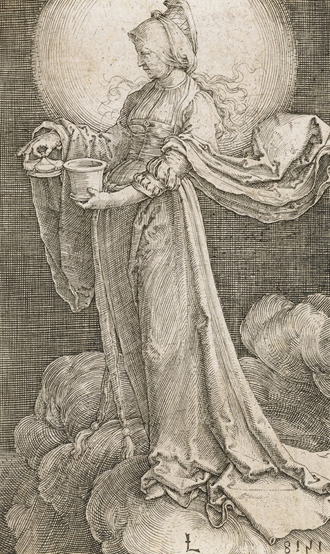 Maria Magdalena auf den Wolken — Lucas Van Leyden