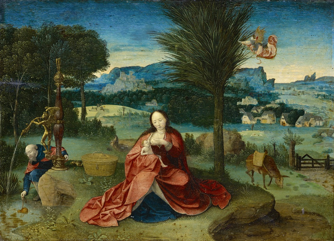 Rest on the Flight into Egypt by Аноним — digital art print download
