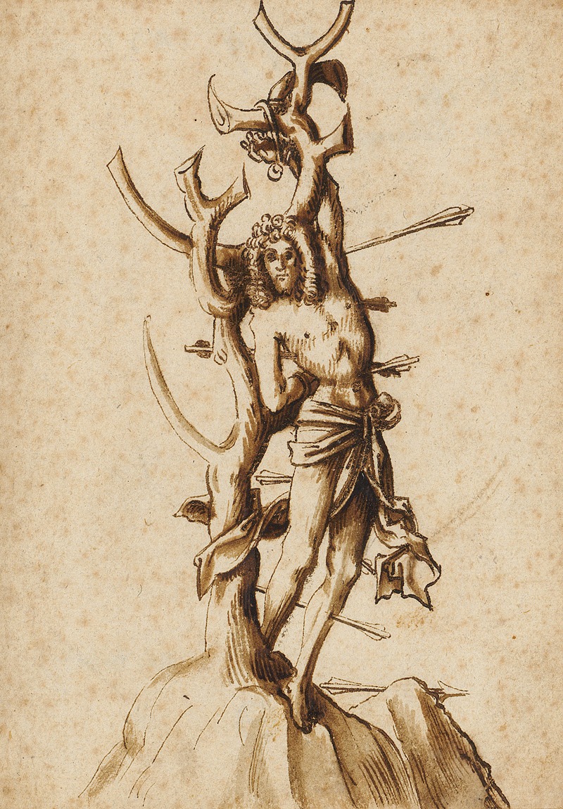 St. Sebastian as a martyr by Workshop of Hans Holbein the elder, 1500 — digital art print download