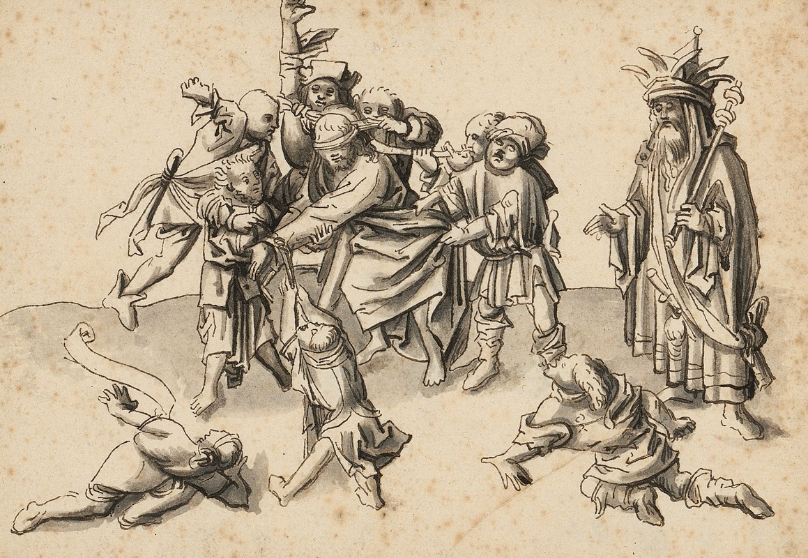 The Mocking of Chris by Workshop of Hans Holbein the elder, 1500 — digital art print download
