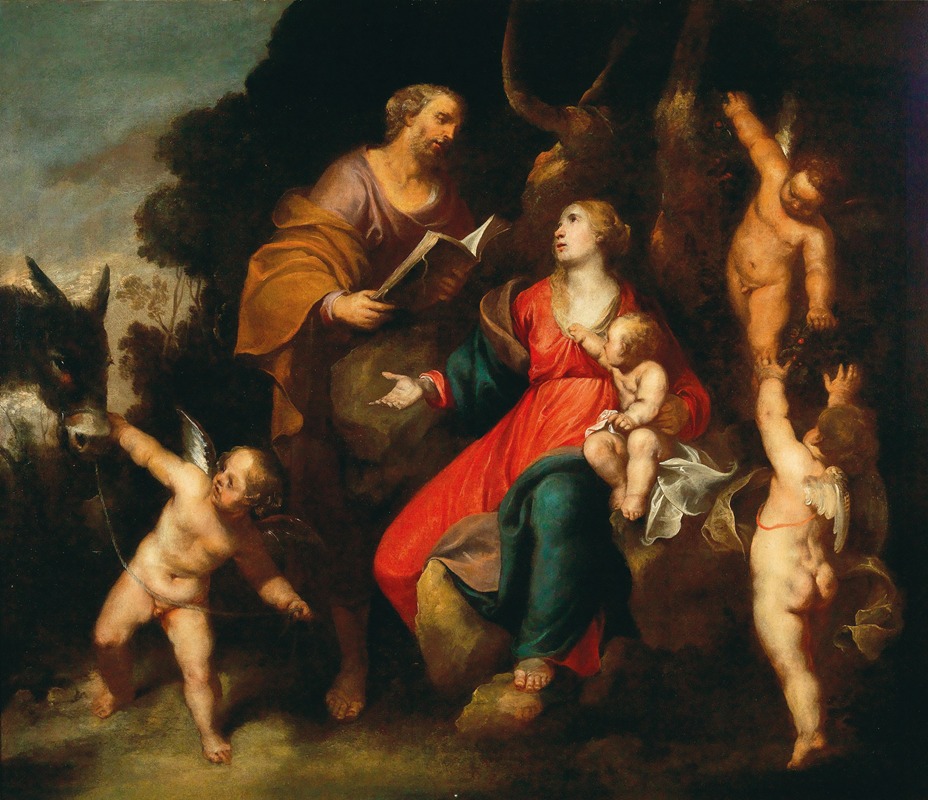 The Rest on the Flight into Egypt by Anton Maria Vassallo — digital art print download