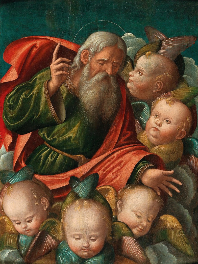 God the father surrounded by Angels — Baldassarre di Matteo Carrari