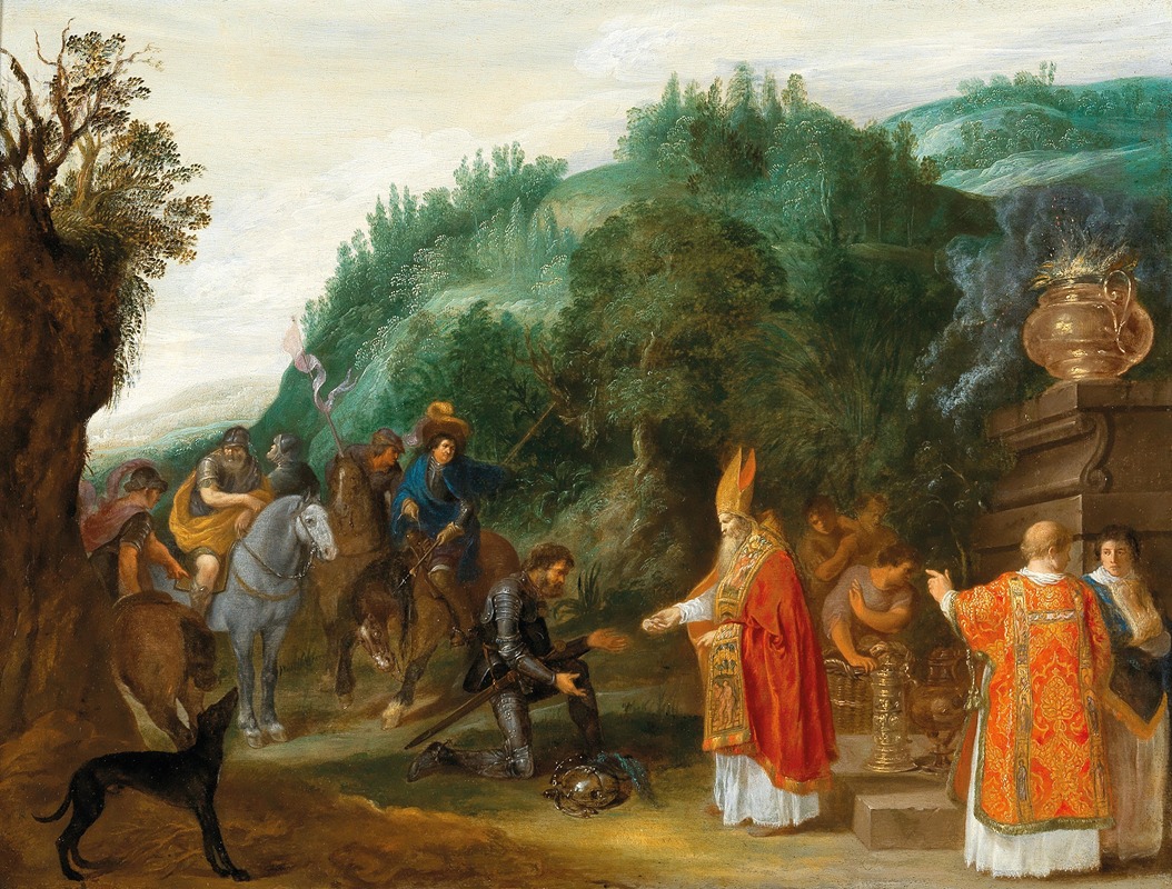 Abraham and Melchisedek by Circle of Jacob Symonsz. Pynas — digital art print download