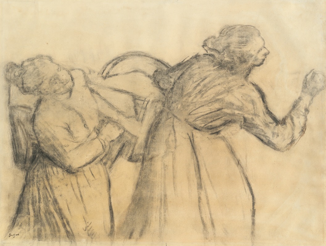 Laundress Carrying Linen by Эдгар Дега — digital art print download