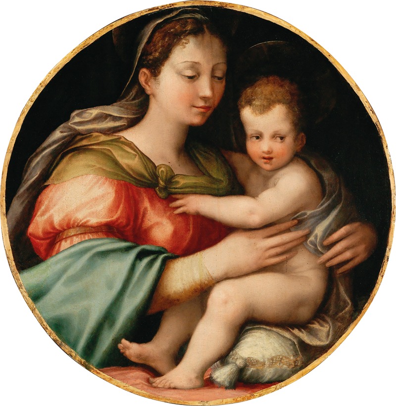 Madonna and Child by Флорентийская школа — digital art print download