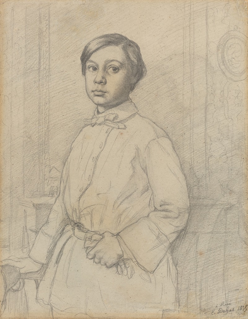 René de Gas (recto) by Edgar Degas, 1855 — digital art print download