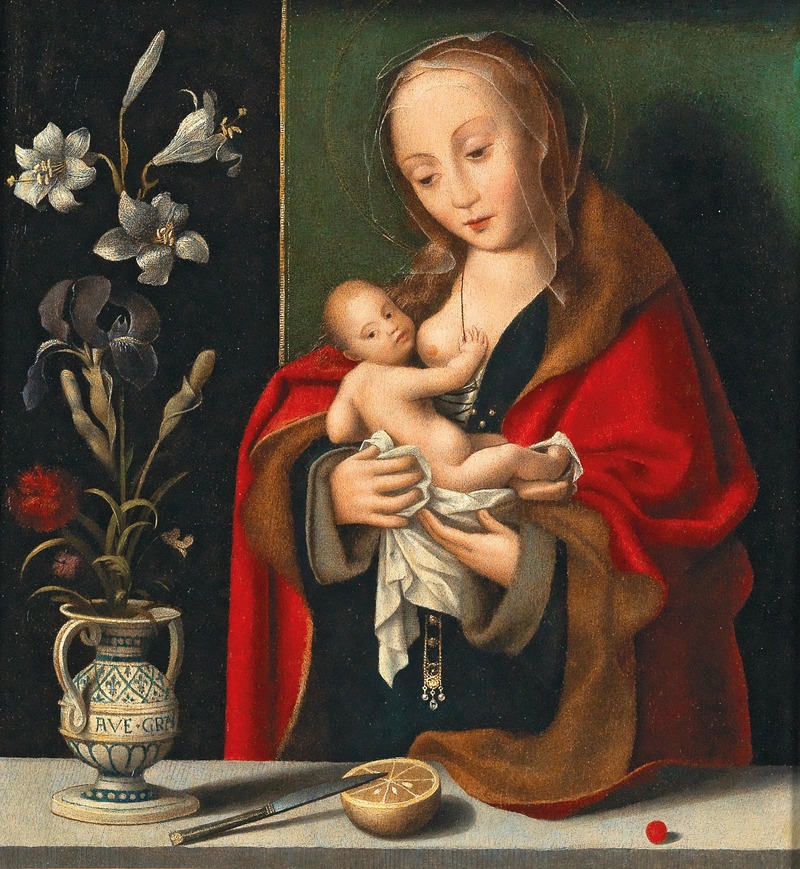 Madonna and Child by Follower of Joos van Cleve — digital art print download