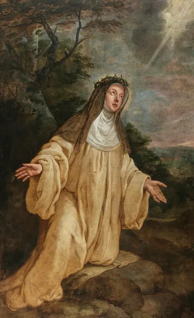 Saint Catherine of Siena by Гаспар де Крейер — digital art print download