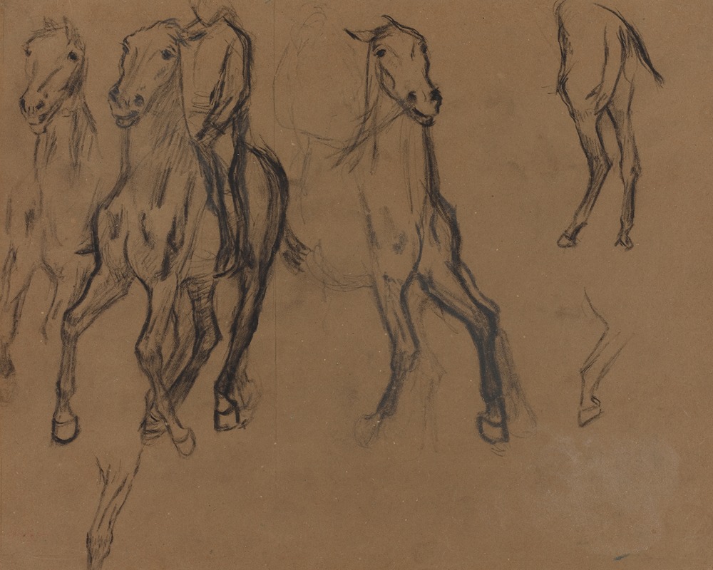 Study of Horses by Эдгар Дега, c. 1886 — digital art print download