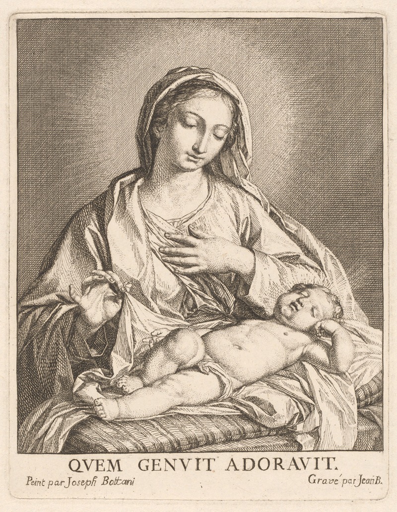 The Virgin and Sleeping Child by Giovanni Bottani — digital art print download
