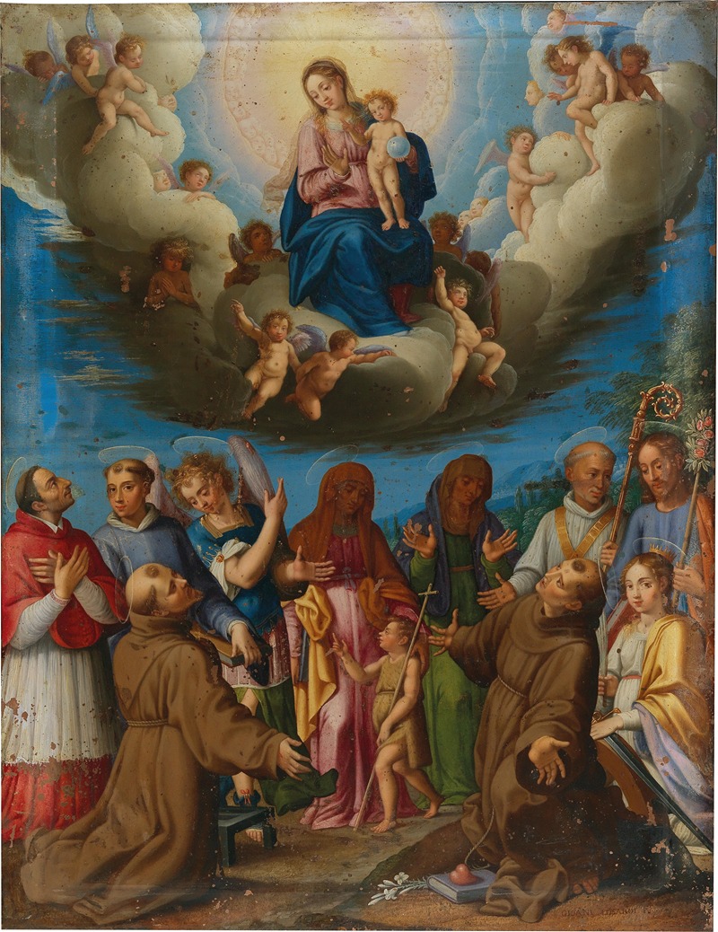Madonna in Glory with Saints by Giovanni Losardi — digital art print download