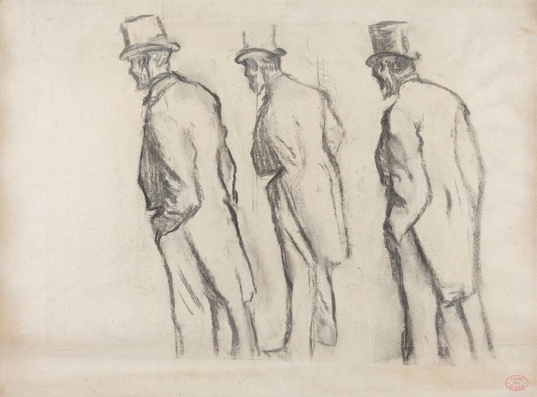 Three Studies of Ludovic Halévy Standing II — Edgar Degas