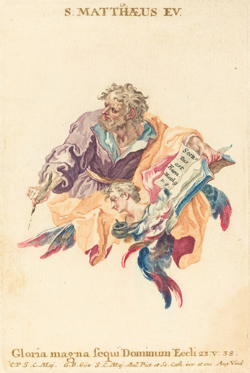 Saint Matthew the Evangelist by Gottfried Bernhard Götz — digital art print download